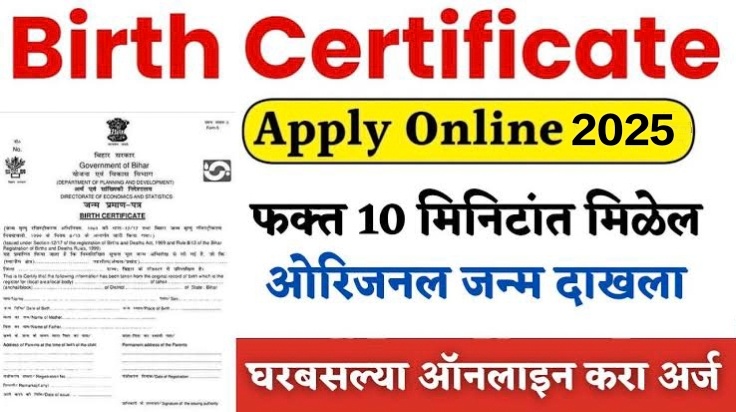 घरबसल्या जन्म प्रमाणपत्र बनवा - जाणून घ्या ऑनलाइन अर्ज करण्याची प्रक्रिया : Birth Certificate Online Apply