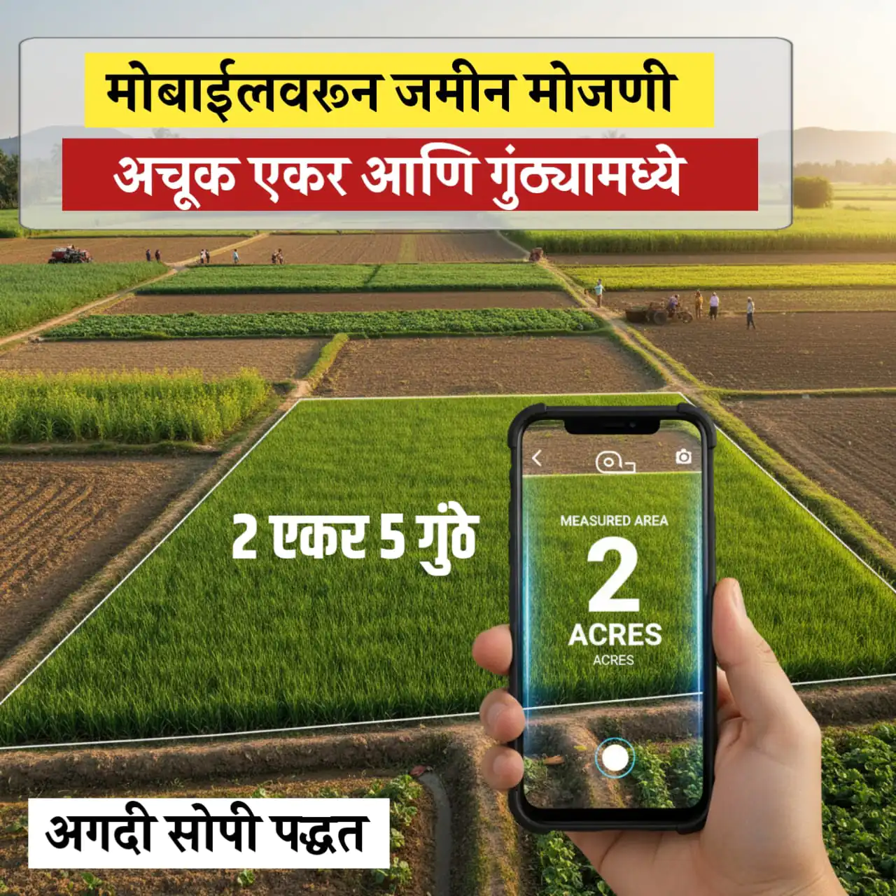 मोबाईलवरून जमीन मोजणी कशी करावी | “Land Measurement Using Mobile"