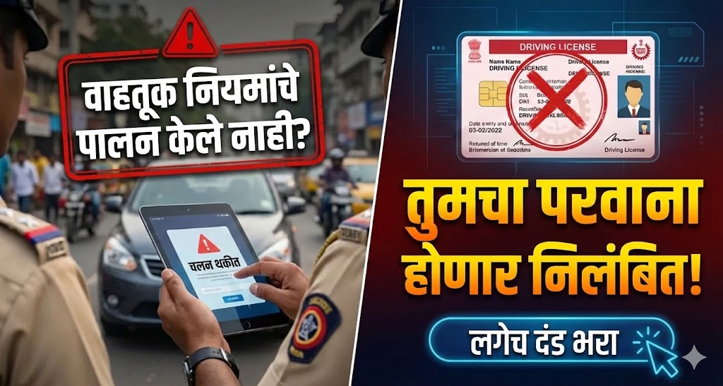 ई-चलन दंड थकीत आहे? तुमचे Driving License रद्द होऊ शकते; जाणून घ्या नवीन नियम आणि शेवटची तारीख