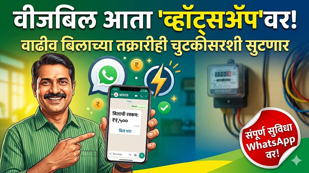 Mahavitaran WhatsApp Service: वीजबिल आता 'व्हॉट्सॲप'वर; वाढीव बिलाच्या तक्रारीही चुटकीसरशी सुटणार – WhatsApp वरच संपूर्ण सुविधा