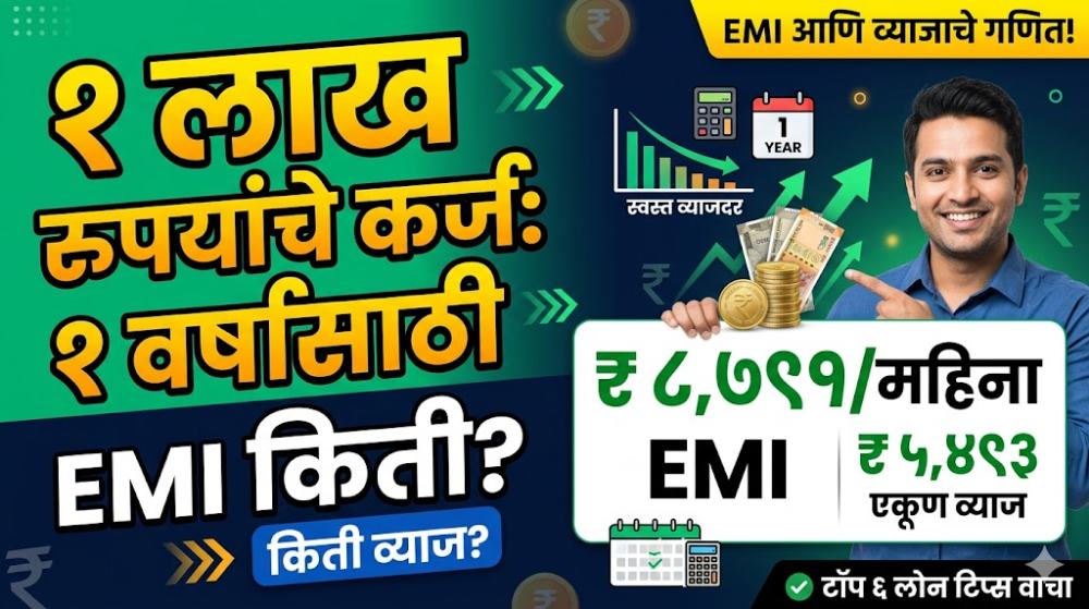 १ लाख रुपयांच्या पर्सनल लोनवर किती बसेल EMI? व्याजदर आणि परतफेडीचे संपूर्ण गणित