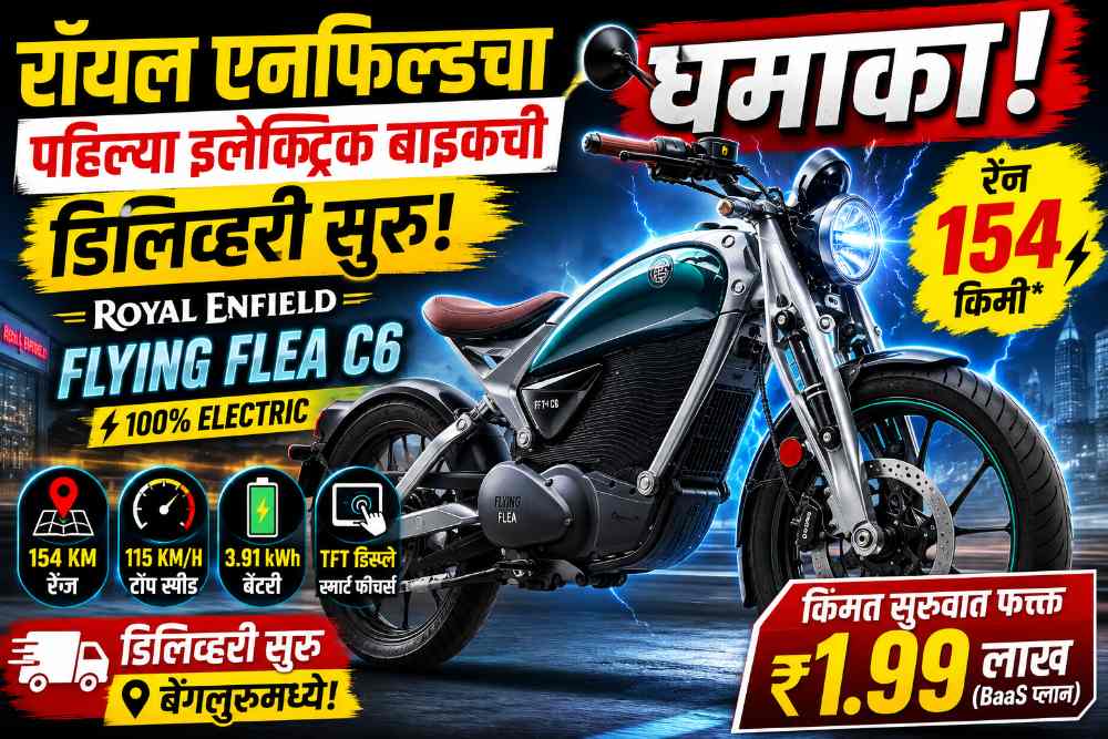 Royal Enfield ची पहिली EV Bike: Flying Flea C6 लाँच, डिलिव्हरी सुरू