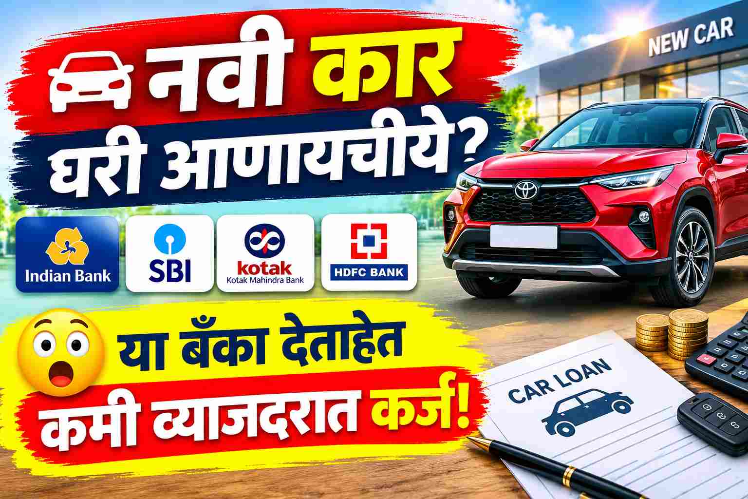 Car Loan Festive Offers: घरी नवी कार घेण्यासाठी 'या' बँका देताहेत स्वस्त कार लोन, पाहा व्याजदर आणि फायदे!