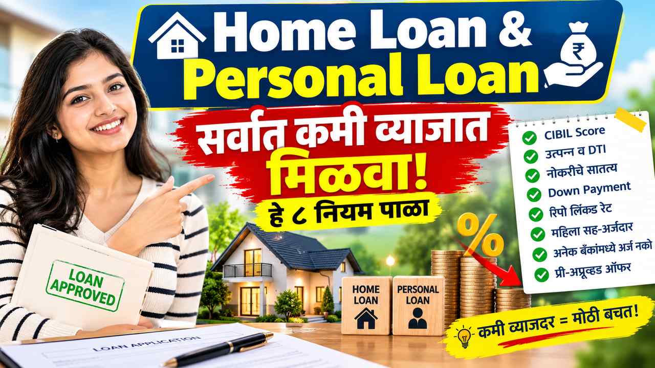 कमी व्याजात Home Loan आणि Personal Loan कसे मिळवायचे? जाणून घ्या ८ महत्त्वाचे नियम!